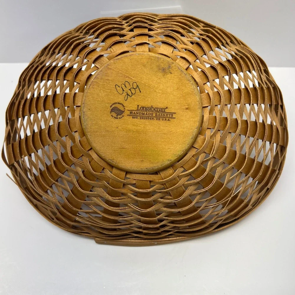 Longaberger 2009 Baskets Dresden OH USA Woven Wood Oval Serving Display